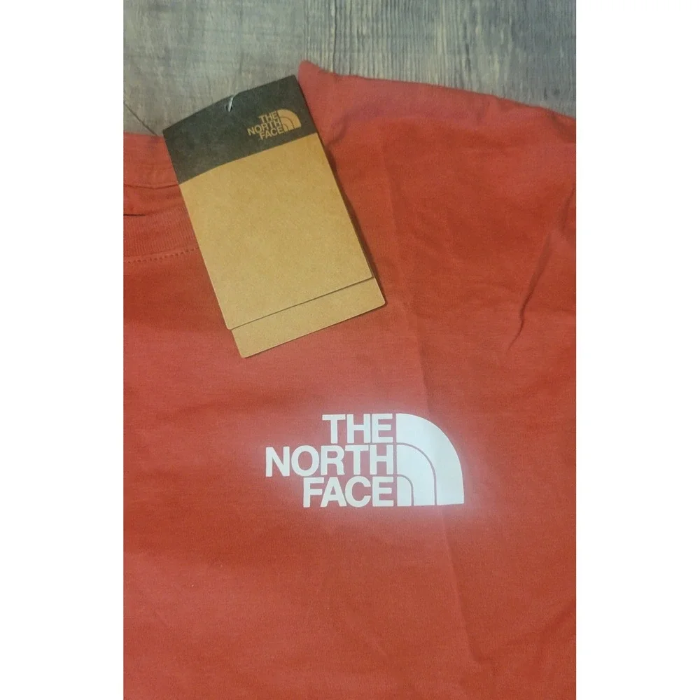 The North Face Mens S/S Box NSE Tee Tandori Spice Red NF0A4763UBR-L Large NEW